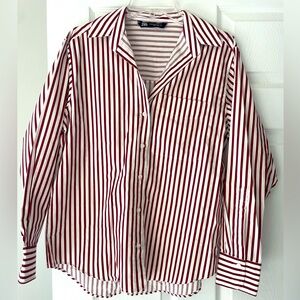 Zara a burgundy stripe shirts!